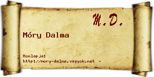 Móry Dalma névjegykártya